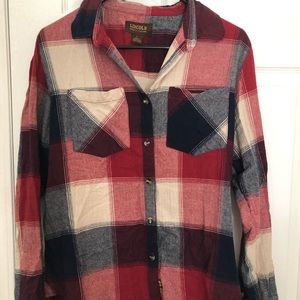 BRAND NEW Flannel!! Red, White, and Blue!